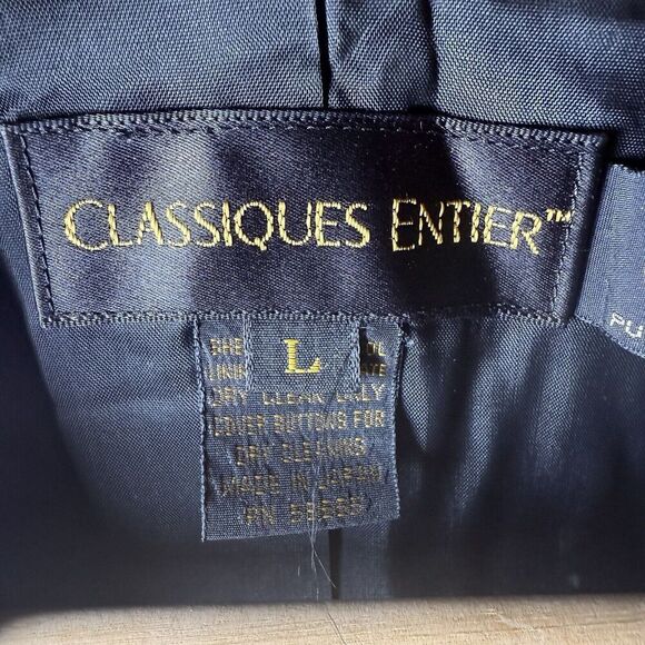 Nordstrom Classiques SZ L 100% Wool Vintage Women's Blazer Career Minimalist - Picture 9 of 13